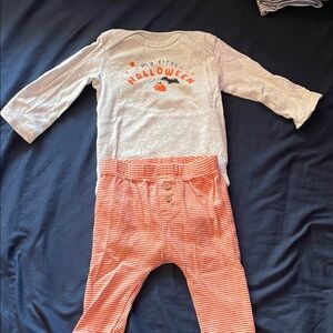 Carter's Gray and Orange Halloween Kids Matching Set
